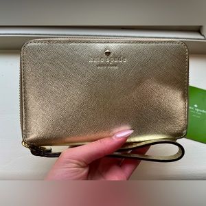 Gold Kate Spade Wristlet